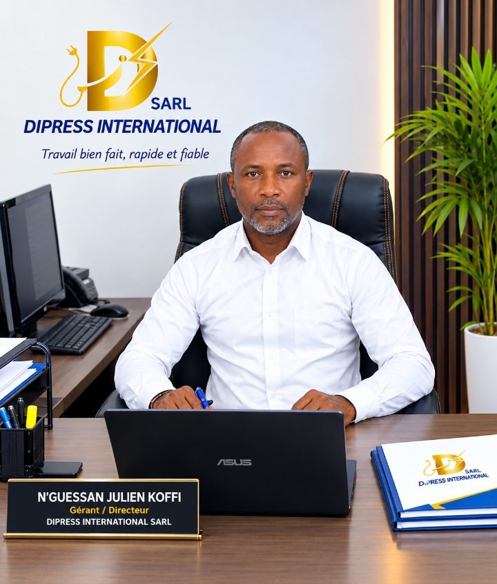 N'Guessan Julien Koffi, Gérant et Directeur de DIPRESS INTERNATIONAL SARL